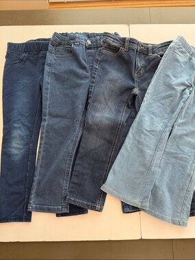 Lot of 4 Girls' Denim Jeans - Mixed Blue Washes 5T